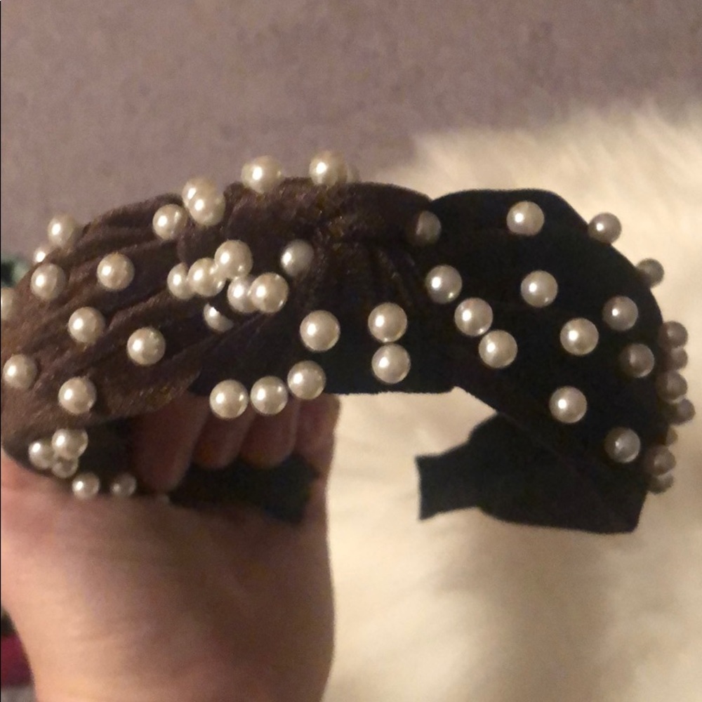 Chocolate brown pearl headband new - Picture 5 of 6